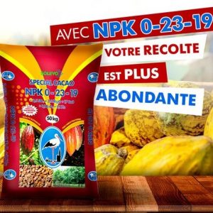 Engrais granulé NPK 0-23-19 50 kg – Spécial Cacao
