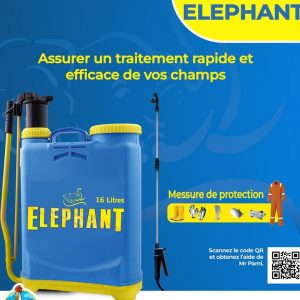 Pulvérisateur bleu manuel à dos ELEPHANT 16 litres