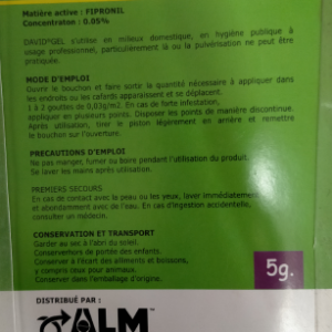 Gel appât DAVID GEL 5 gr – Anti cafards