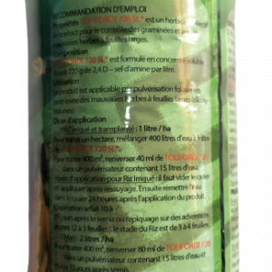 Herbicide sélectif TOUFORDI 720 SL 1 litre – Riz, maïs, canne à sucre, palmier à huile, hévéa