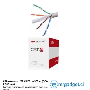 HIKVISION Cable réseau CAT.6 305M
