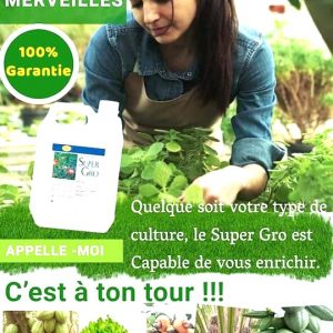 Engrais foliaire 100% naturel SUPER GRO 5 litres -Toutes les cultures