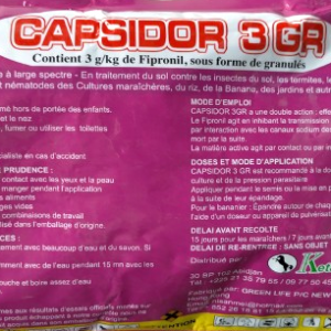 Insecticide-nématicide granulé CAPSIDOR 3 GR 1 kg – Sol, termites, bois, cultures agricoles
