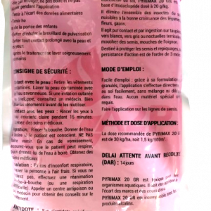 Insecticide granulé PYRIMAX 20 GR 1 kg – Cultures maraichères et vivrières, légumineuses