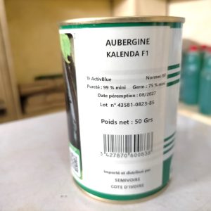 Semence hybride d’AUBERGINE KALENDA F1 50 gr