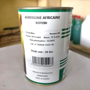 Semence d&rsquo;AUBERGINE AFRICAINE KOTOBI 50 gr