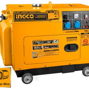 INGCO Groupe électrogène Diésel 9.0HP insonorisé 5.0 kW