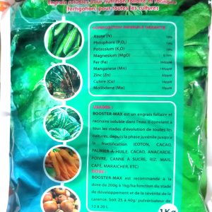 Engrais granulé soluble BOOSTER-MAX NPK 19.19.19 + MgO + TE 1 kg – Toutes les cultures
