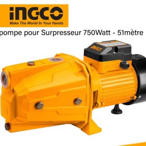 INGCO Jet pompe pour Surpresseur 51 mètres 750 Watt