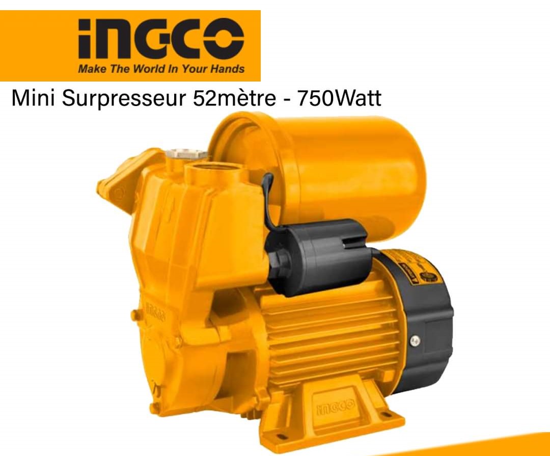 INGCO Mini-Surpresseur 52 mètres – 750 Watt