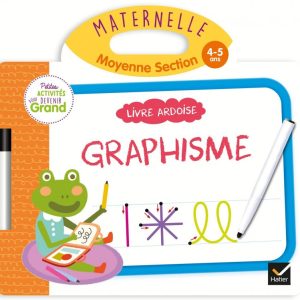 Livre ardoise Graphisme Maternelle Moyenne Section – Avec un feutre effaçable – Album