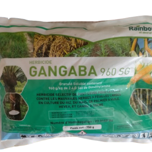 Herbicide granulé sélectif de post-levée GANGABA 960 SG 750 gr – Riz, maïs, palmier à huile, hévéa, canne à sucre