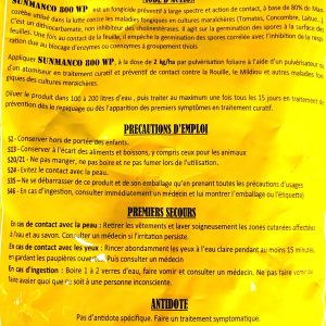 Fongicide granulé SUNMANCO 800 WP 450 gr – Cultures maraichères