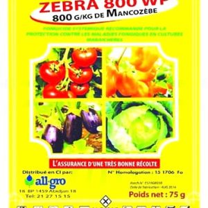 Fongicide  granulé ZEBRA 800 WP 75 gr – Cultures maraichères