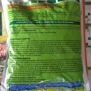 Herbicide granulé sélectif de pré-levée TEMPRA 80 WP 1 kg – Manioc, igname