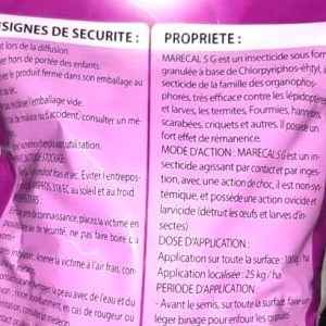 Insecticide granulé MARECAL 5G 1 kg – Cultures maraichères