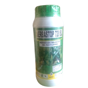 Herbicide liquide sélectif de post-levée HERBASTOP 720 SL 1 litre – Riz, maïs, canne à sucre, palmier à huile, cocotier
