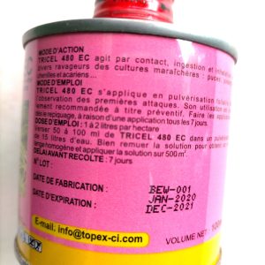 Insecticide-acaricide liquide TRICEL 480 EC 100 ml – Cultures maraichères