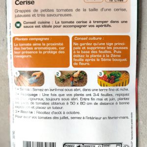 Semence de TOMATE CERISE 2 gr