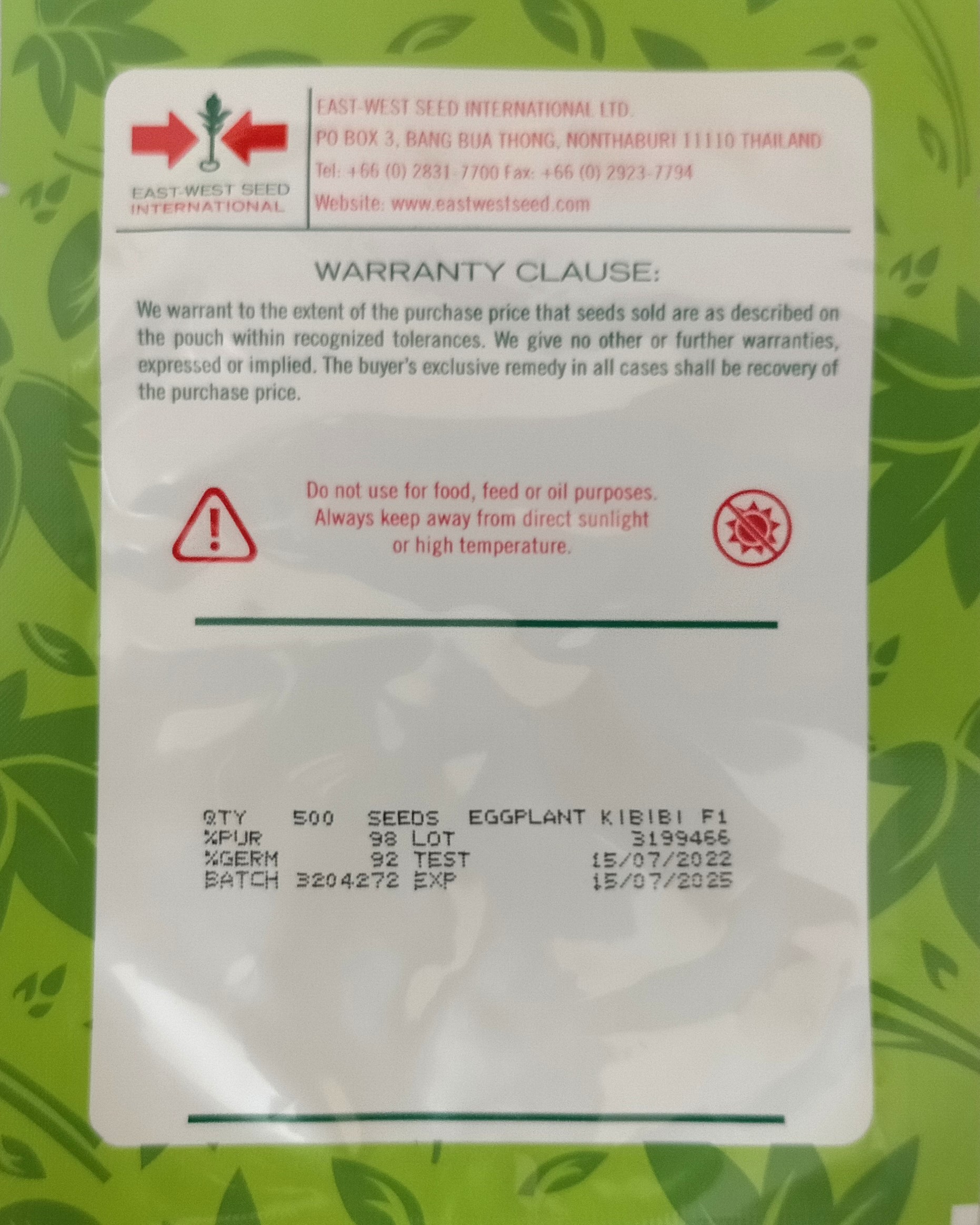 Semence hybride d’AUBERGINE KIBIBI F1 500 graines