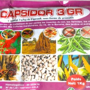 Nématicide granulé CAPSIDOR 3 GR 1 kg – Sol cultures maraichères, riz, maïs, banane, jardin