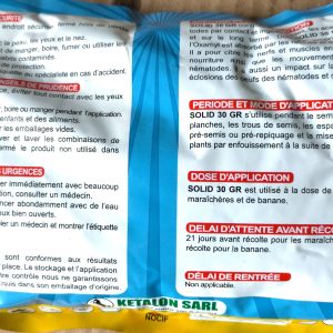 Nématicide-insecticide SOLID 30 GR 1 kg – Toutes les cultures, espace vert