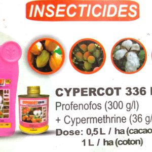 Insecticide liquide binaire CYPERCOT 336 EC 250 ml – Anacarde, coton, cacao