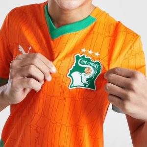 Maillot de football jeune COTE D&rsquo;IVOIRE 3 étoiles Pro simple – Extérieur 2024 – 2025