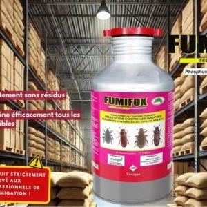 Comprimé-insecticides fumigènes FUMIFOX 560 FT 150 gr – Denrées stockées (cacao, café, riz, maïs, etc.).