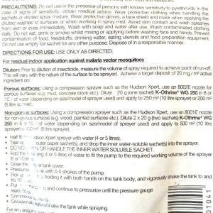 Anti-moustiques granulé K-OTHRINE 250 WG 20 gr – Hygiène publique, domicile, locaux ménagers et industriels