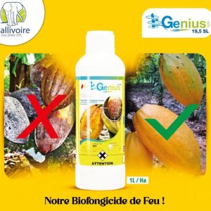 Bio-fongicide liquide GENIUS 19.5 SL 1 litre – Spécial cacao