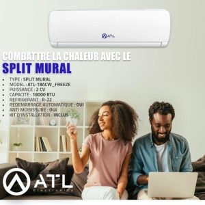 ATL Split mural Freeze 2 CV ATL-18ACW_FREEZE R-22 BTU 18000 Anti moisissure