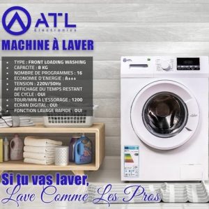 ATL Machine à laver 8 kg ATL80-G12306A03 A+++ Ecran digital