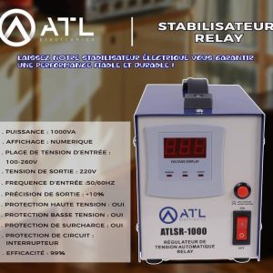 ATL Stabilisateur relay 1000 VA ATLSR-1000 TE 100-260 V TS 220 V
