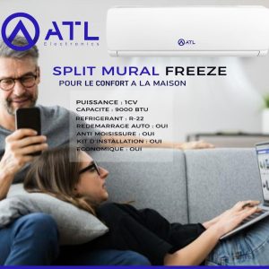 ATL Split mural Freeze 1 CV ATL-09ACW-FREEZE R-22 BTU 9000 Anti moisissure