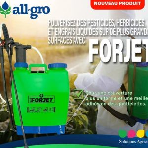 Pulvérisateur manuel à dos FORJET 16 litres – Agriculture, jardin, espace vert, hygiène publique et domestique