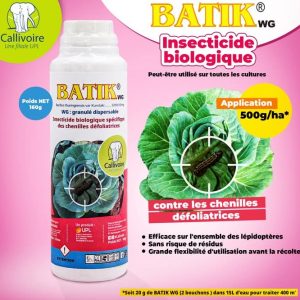 Insecticide granulé biologique BATIK WG 160 gr – Cultures maraichères