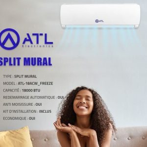 ATL Split mural Freeze 2 CV ATL-18ACW_FREEZE R-22 BTU 18000 Anti moisissure