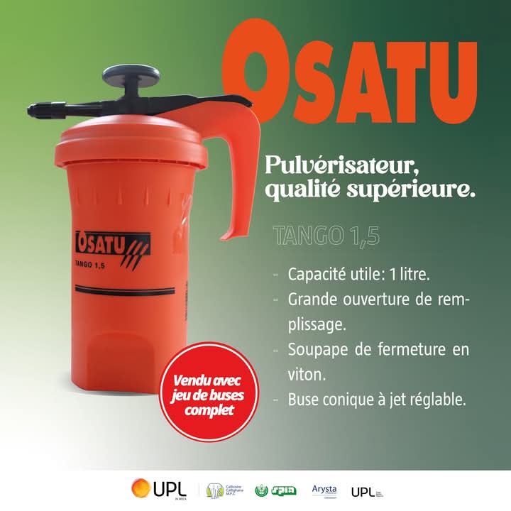 Pulvérisateur manuel à dos OSATU TANGO 1,5 litre – Jardinage, entretien des espaces verts, hygiène domestique
