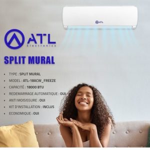 ATL Split mural Freeze 2 CV ATL-18ACW_FREEZE R-22 BTU 18000 Anti moisissure