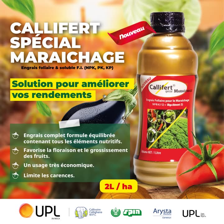 Engrais foliaire et soluble CALLIFERT 1 litre – Spécial maraichage