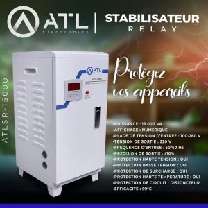 ATL Stabilisateur Relay 15000 VA ATLSR-15000 TE 100 – 260 V TS 220 V  FE 50 – 60 Hz