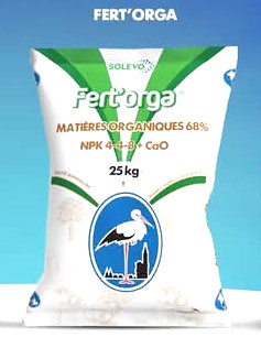 Engrais granulé organique FERT’ORGA 25 kg – Cacao, palmier à huile