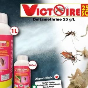 Insecticide liquide VICTOIRE 25 SC 200 ml – Domicile, bureau, hygiène publique, entrepôt de stockage