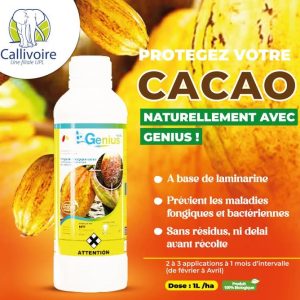 Fongicide liquide 100% Bio GENIUS 19.5 SL 1 litre – Spécial cacao