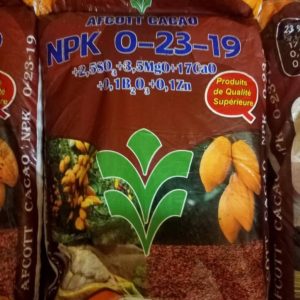 Engrais granulé NPK 0-23-19 50 kg – Spécial cacao