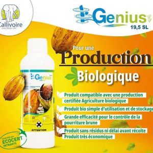 Fongicide liquide 100% Bio GENIUS 19.5 SL 1 litre – Spécial cacao