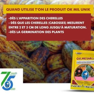 Fongicide granulé O.K.MIL UNIK 66 WP 50 gr – Spécial cacao