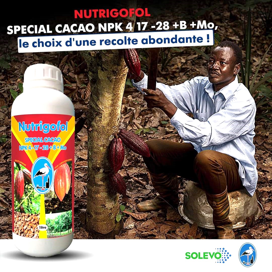 Engrais foliaire NUTRIGOFOL NPK 4-17-28 1 litre – Spécial cacao