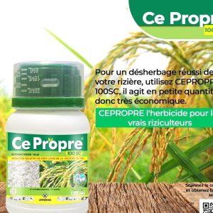 Herbicide liquide sélectif de post-levée CE PROPRE 100 SC 125 ml – Riz